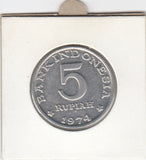 S12-G06-0296 Indonesië 5 Rupiah 1974  UNC KM37 FAO