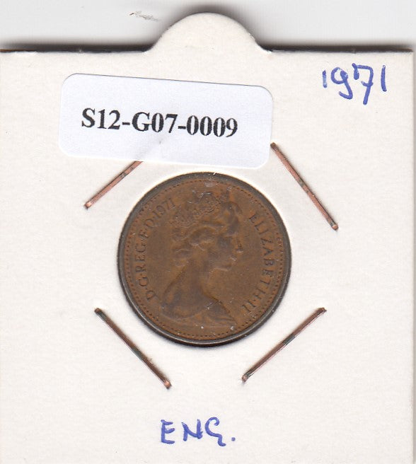S12-G07-0009 Verenigd Koninkrijk 1 new penny 1971  VF KM# 915