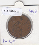 S12-G07-0015 Verenigd Koninkrijk 1 penny 1947    KM# 845