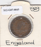 S12-G07-0045 Verenigd Koninkrijk ½ penny 1929  VF KM# 837