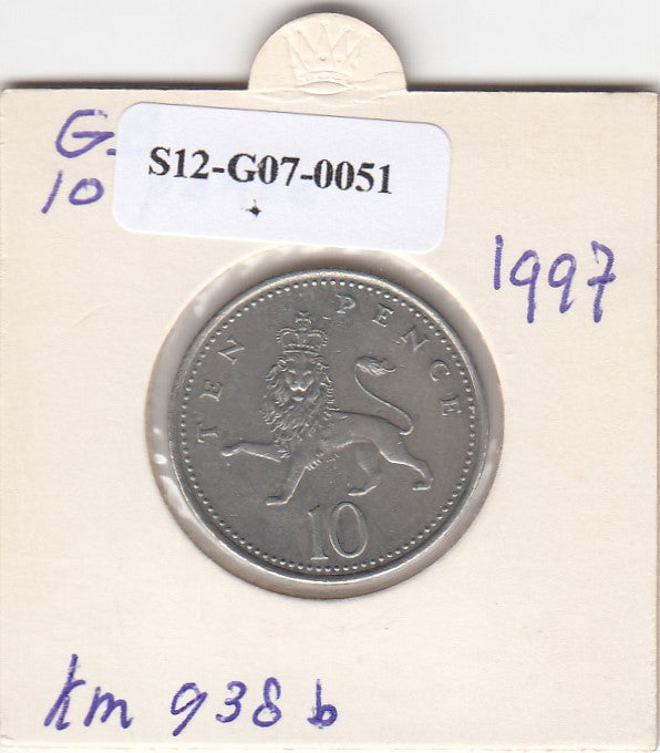 S12-G07-0051 Verenigd Koninkrijk 10 pence 1997  VF KM# 938b
