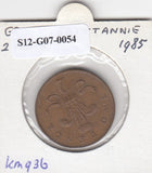 S12-G07-0054 Verenigd Koninkrijk 2 pence 1985  VF KM# 936