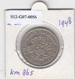 S12-G07-0056 United Kingdom 2 shillings (florin) 1948 VF KM# 865