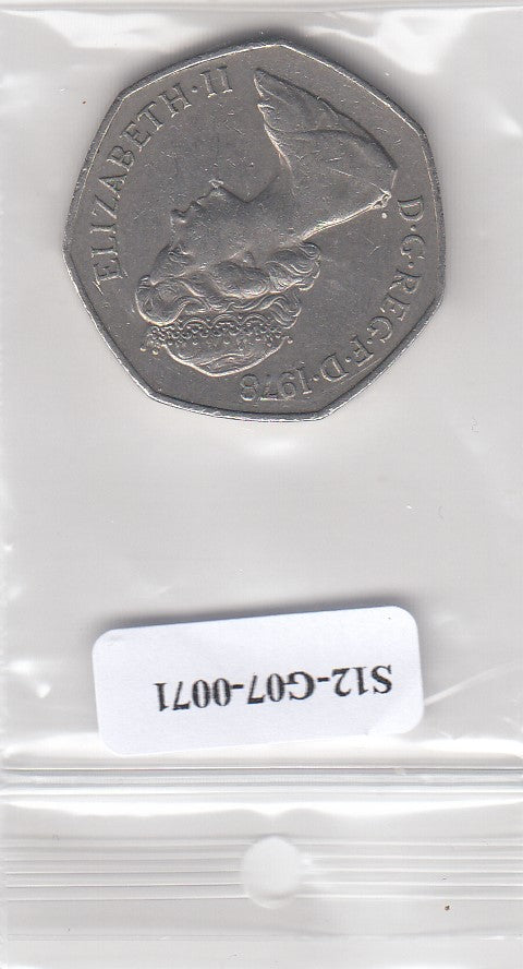 S12-G07-0071 United Kingdom 50 new pence 1978 VF KM# 913