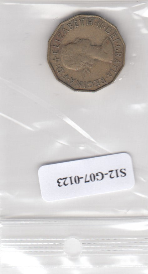 S12-G07-0123 Verenigd Koninkrijk 3 pence 1958  VF KM# 900
