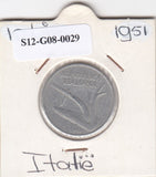 S12-G08-0029 Italië 10 lire 1951  Fi/VF KM92