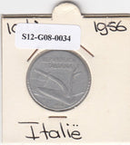 S12-G08-0034 Italië 10 lire 1956  VF KM92