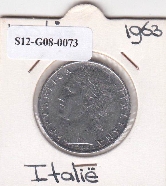 S12-G08-0073 Italië 100 lire 1963  VF KM96