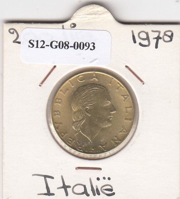 S12-G08-0093 Italië 200 lire 1978  XF KM105