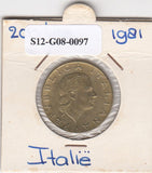 S12-G08-0097 Italië 200 lire 1981  VF KM105