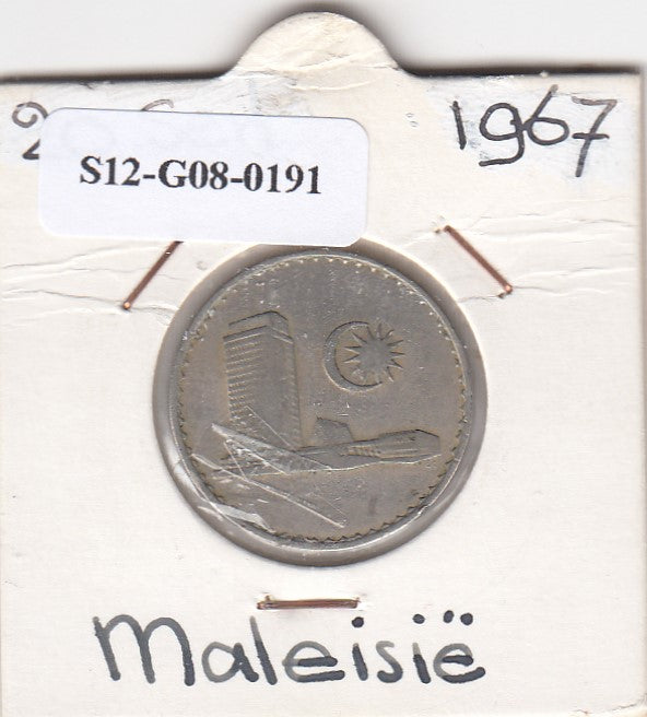 S12-G08-0191 Maleisië 20 sen 1967  VF KM4