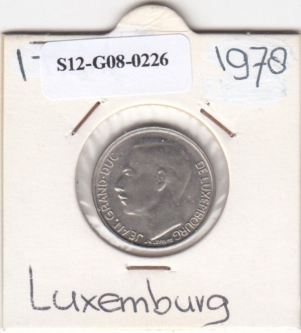 S12-G08-0226 Luxemburg 1 franc 1978  XF KM55