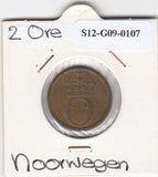 S12-G09-0107 Noorwegen 2 ore 1961  VF KM410