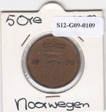 S12-G09-0109 Noorwegen 5 ore 1953  VF KM400
