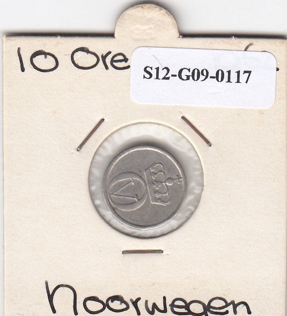 S12-G09-0117 Noorwegen 10 ore 1962  VF KM411