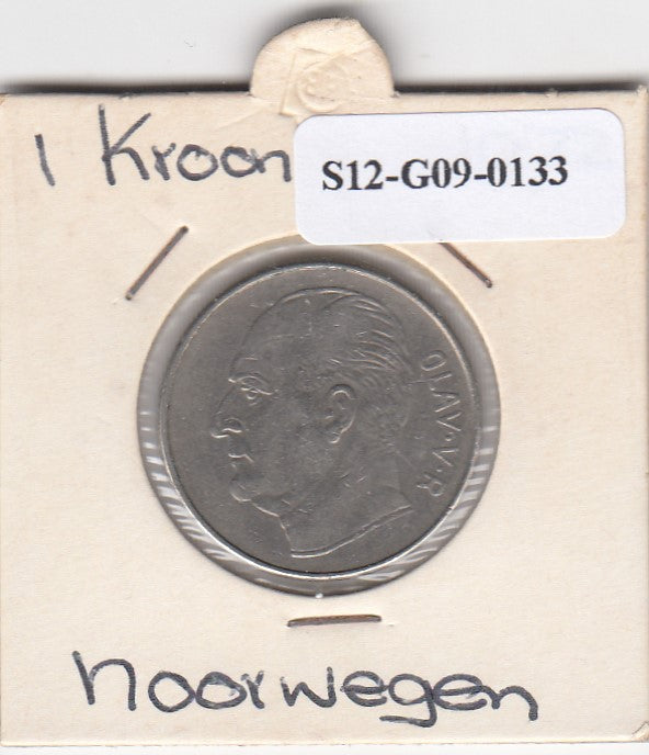 S12-G09-0133 Noorwegen 1 krona 1972  VF KM409