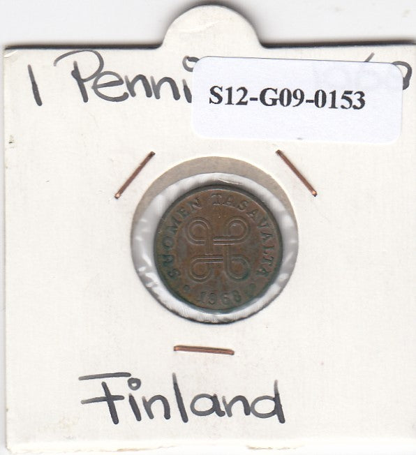 S12-G09-0153 Finland 1 penni 1968  VF KM44