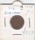 S12-G09-0224 Verenigde Staten 1 cent 1929   KM# 132 VF Wheat Penny, Lincoln