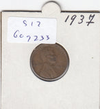 S12-G09-0233 Verenigde Staten 1 cent 1937  KM# 132 VF Wheat Penny, Lincoln