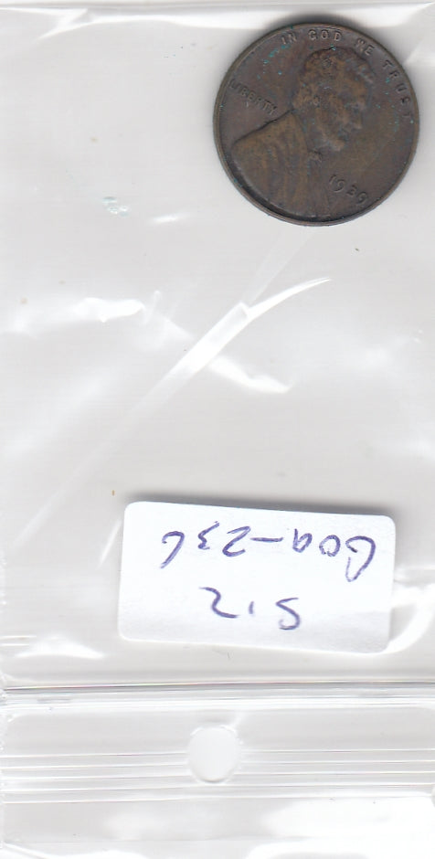 S12-G09-0236 Verenigde Staten 1 cent 1939  KM# 132 VF Wheat Penny, Lincoln