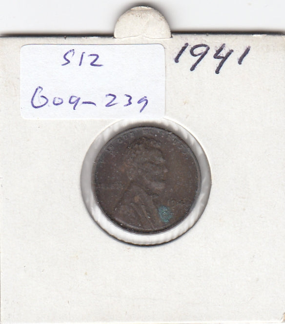 S12-G09-0239 Verenigde Staten 1 cent 1941  KM# 132 VF Wheat Penny, Lincoln