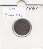 S12-G09-0239 Verenigde Staten 1 cent 1941  KM# 132 VF Wheat Penny, Lincoln
