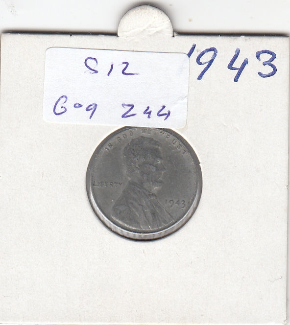 S12-G09-0244 Verenigde Staten 1 cent 1943 KM# 132a ZG