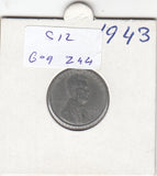 S12-G09-0244 Verenigde Staten 1 cent 1943 KM# 132a ZG