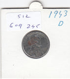 S12-G09-0245 Verenigde Staten 1 cent 1943 D KM# 132a VF