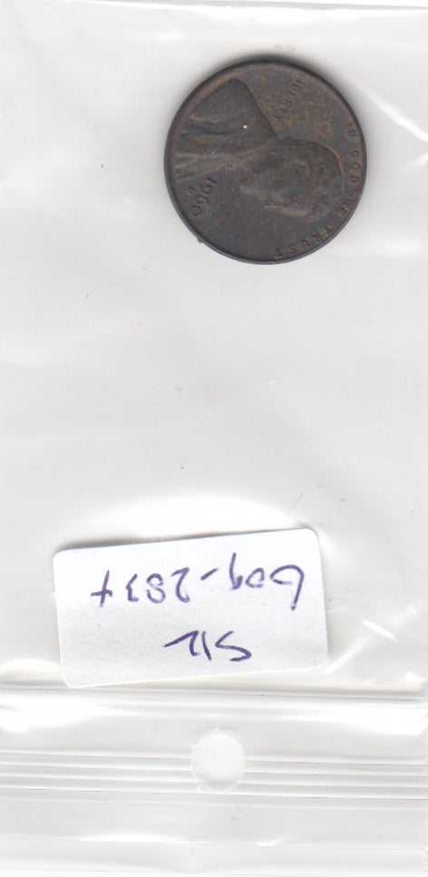 S12-G09-0283X Verenigde Staten 1 cent 1960 D KM# 201 VF Lincoln Cent