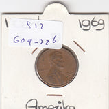 S12-G09-0326 Verenigde Staten 1 cent 1969 D KM# 201 VF Lincoln Cent