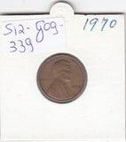 S12-G09-0339 Verenigde Staten 1 cent 1970  KM# 201 VF Lincoln Cent