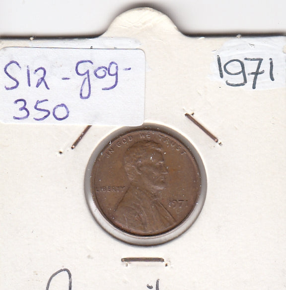 S12-G09-0350 Verenigde Staten 1 cent 1971 KM# 201 ZFR Lincoln Cent