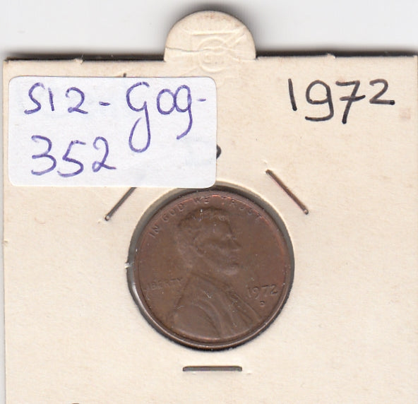 S12-G09-0352 Verenigde Staten 1 cent 1972 D KM# 201 VF Lincoln Cent