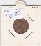 S12-G09-0359 Verenigde Staten 1 cent 1972  KM# 201 VF Lincoln Cent