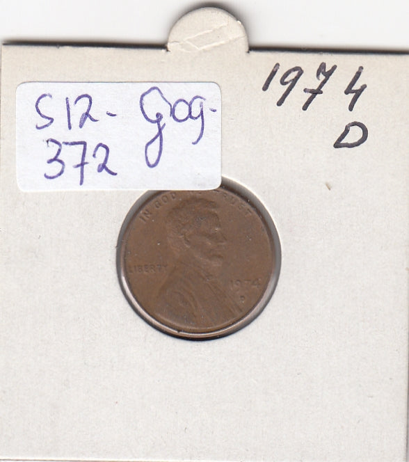 S12-G09-0372 Verenigde Staten 1 cent 1974 D KM# 201 XF Lincoln Cent