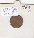 S12-G09-0372 Verenigde Staten 1 cent 1974 D KM# 201 XF Lincoln Cent