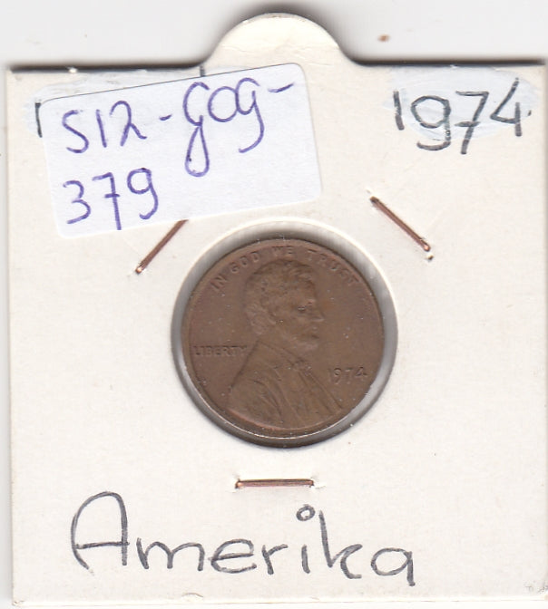 S12-G09-0379 Verenigde Staten 1 cent 1974  KM# 201 XF Lincoln Cent