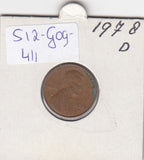 S12-G09-0411 Verenigde Staten 1 cent 1978 D KM# 201 ZG Lincoln Cent
