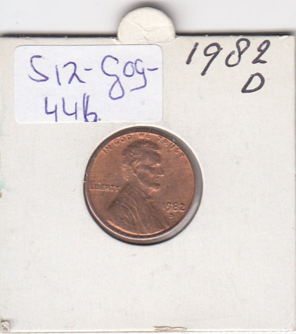 S12-G09-0446 Verenigde Staten 1 cent 1982 D KM# 201 VF Lincoln Cent