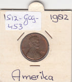 S12-G09-0453 Verenigde Staten 1 cent 1982 KM# 201 ZG Lincoln Cent