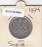 S12-G10-0036 Syrië 1 lira 1974   VF KM109