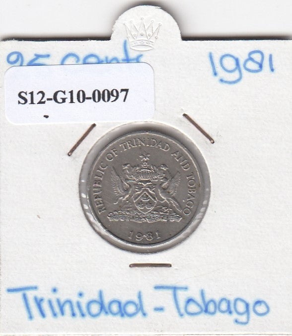 S12-G10-0097 Trinidad en Tobago 25 cent 1981   XF KM32