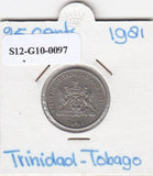 S12-G10-0097 Trinidad en Tobago 25 cent 1981   XF KM32