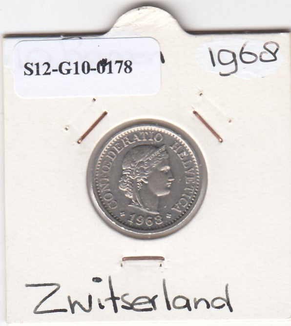 S12-G10-0178 Zwitserland 10 rappen 1968 ZFR KM# 27