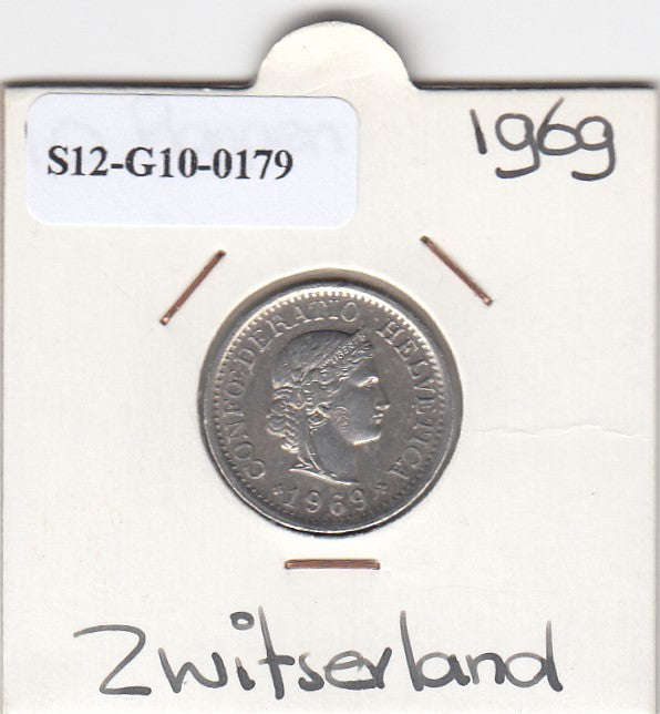 S12-G10-0179 Switzerland 10 rappen 1969  VF KM# 27