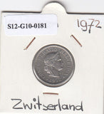 S12-G10-0181 Zwitserland 10 rappen 1972 Zf KM# 27