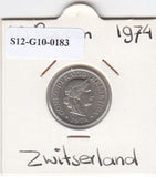 S12-G10-0183 Switzerland 10 rappen 1974  XF KM# 27
