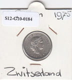 S12-G10-0184 Switzerland 10 rappen 1975  XF KM# 27