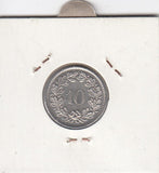 S12-G10-0184 Switzerland 10 rappen 1975  XF KM# 27